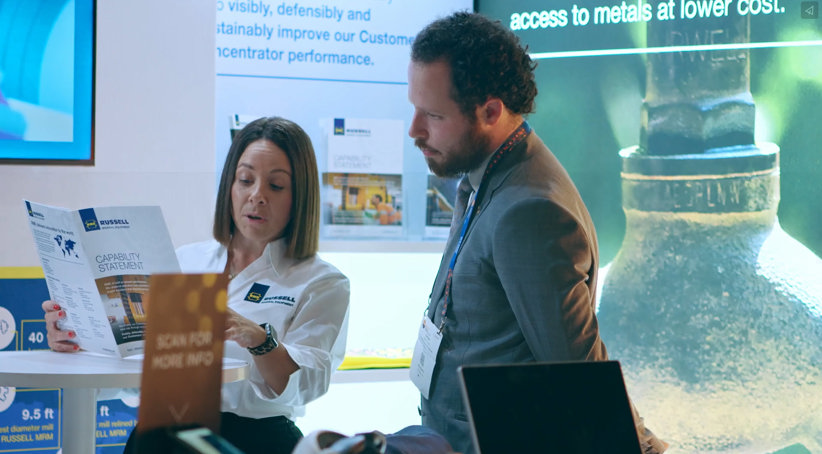 Lucinda Talbot, RME Regional Sales Manager with a Customer at IMARC 2024