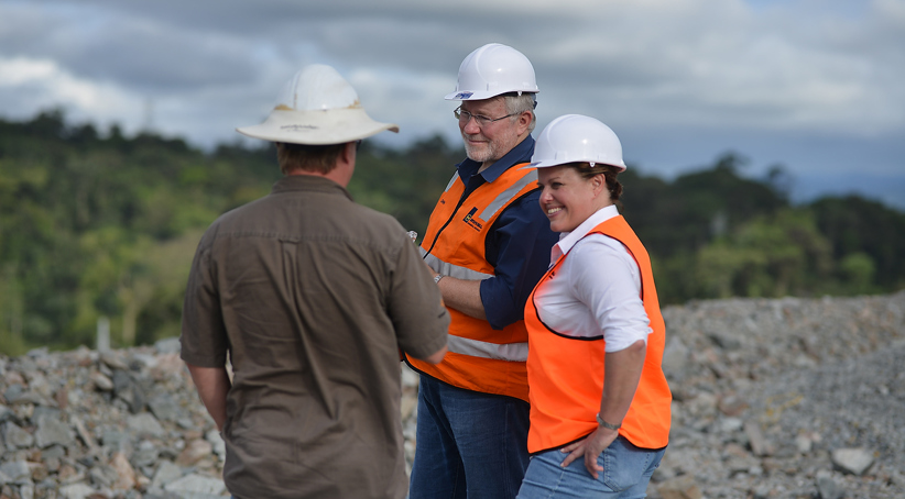 Dr John Russell and Cherylyn Russell from RME visiting a Customer's mine site