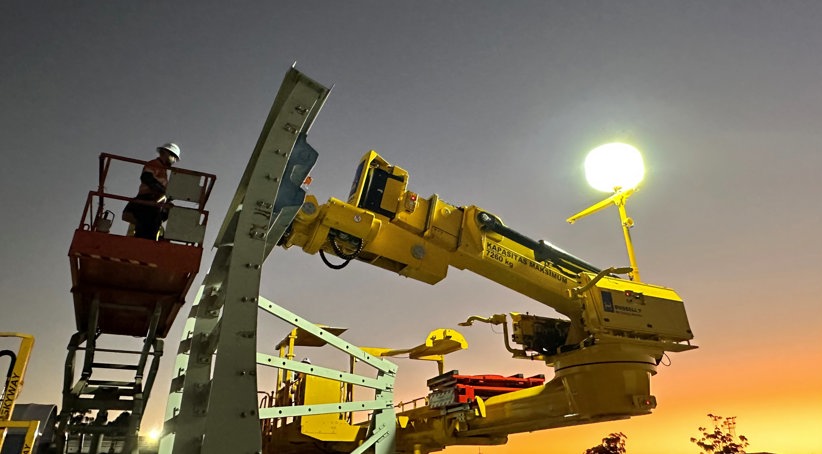 RUSSELL 7 AutoMotion Mill Relining Machine With Remote Control Semi-Automated Operation and RME BOLTBOSS