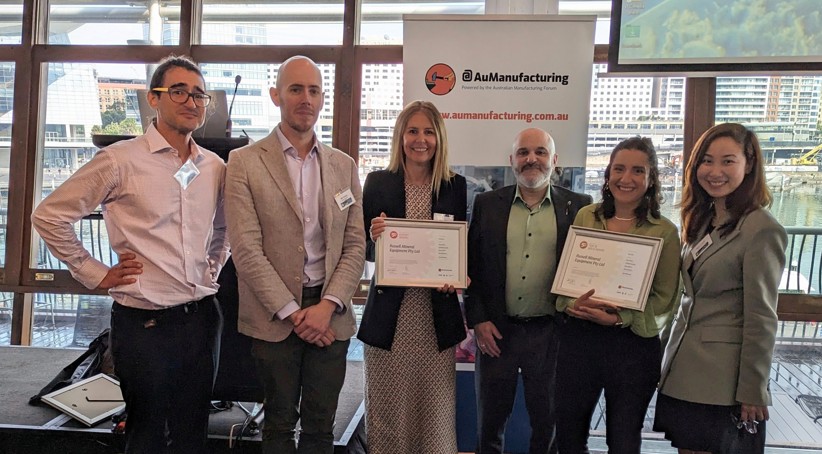 RME Staff receiving two awards at Australia’s 50 Most Innovative Manufacturers 2024